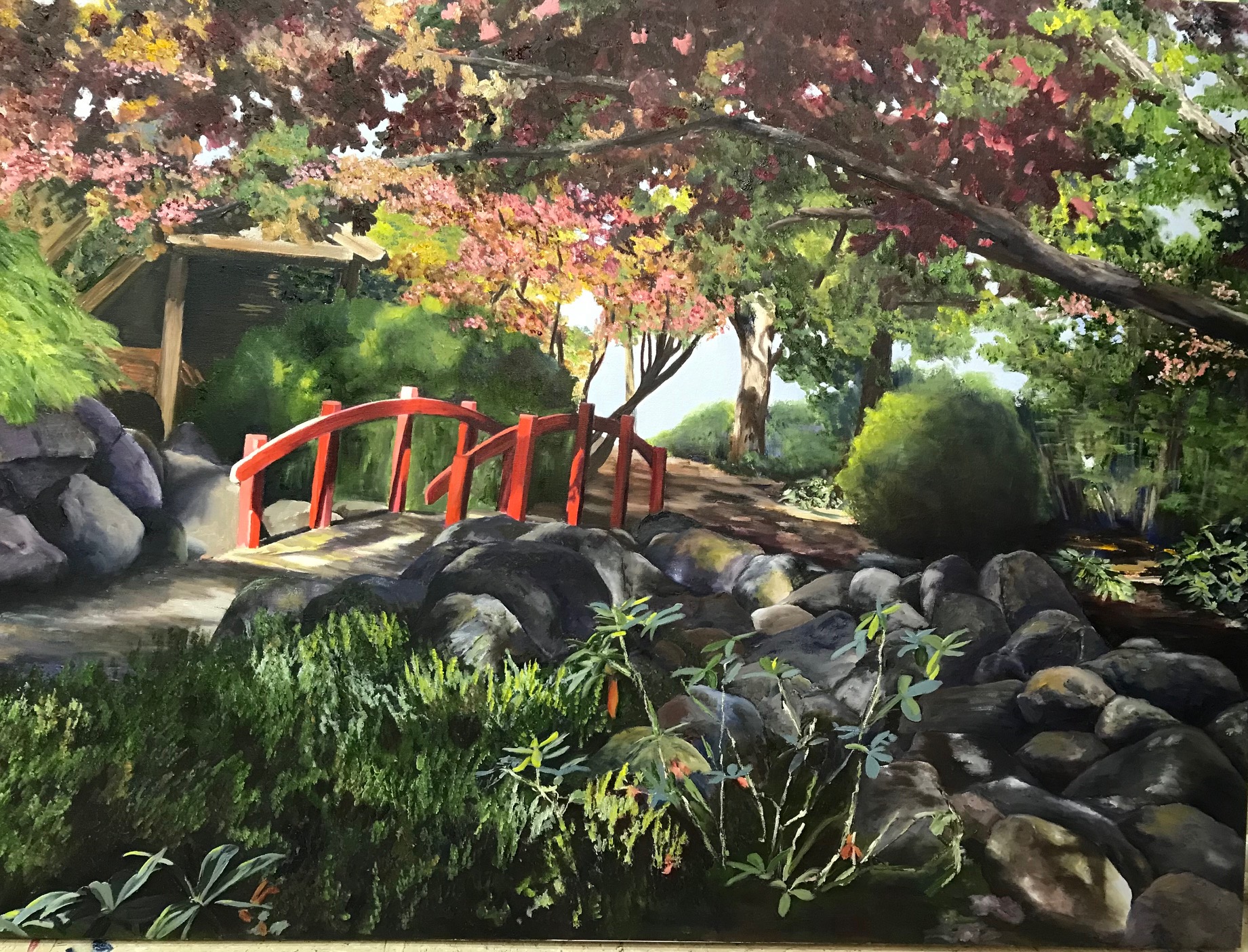 Scovill Japanese GardenPost: Scovill Japanese Garden Bridge by Barbara Dove