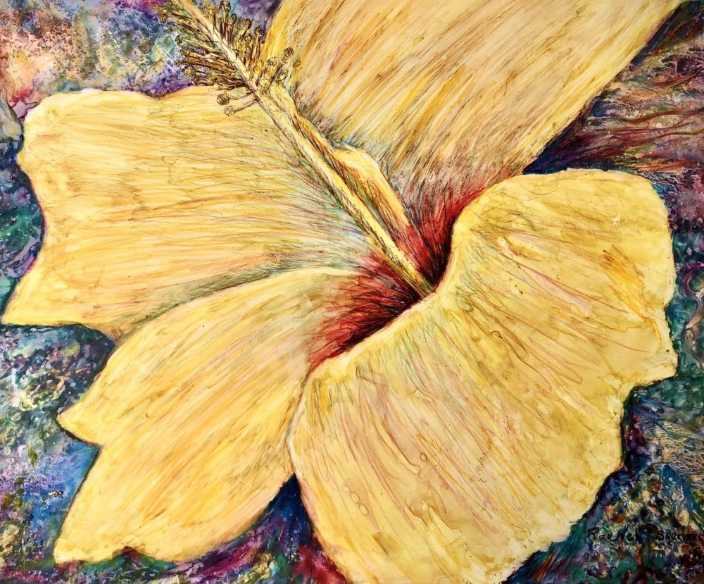 Yellow Hibiscus by Rae Nell Spencer